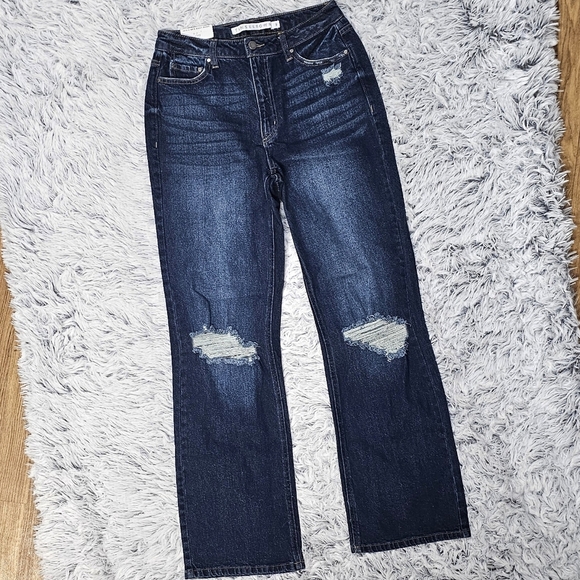 TINSELTOWN | 90's BABY HIGH-RISE BOOTCUT DISTRESSED JEANS \\ SIZE 9… - Picture 3 of 14